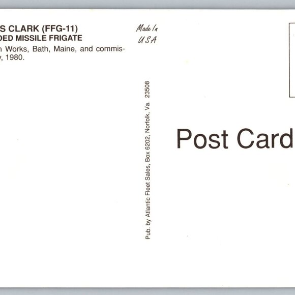 Postcard  Unposted  Warships [Frigates] Lot of 8 Historic Collection #1170 - Picture 8 of 16